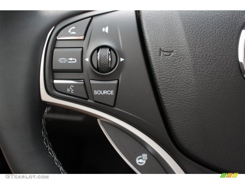 2020 Acura RLX Sport Hybrid SH-AWD Ebony Steering Wheel Photo #136284782