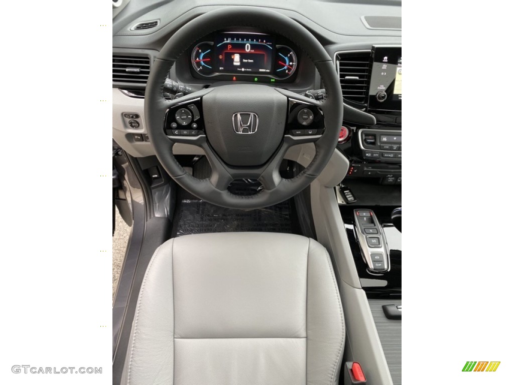 2020 Honda Pilot Touring AWD Gray Steering Wheel Photo #136287569