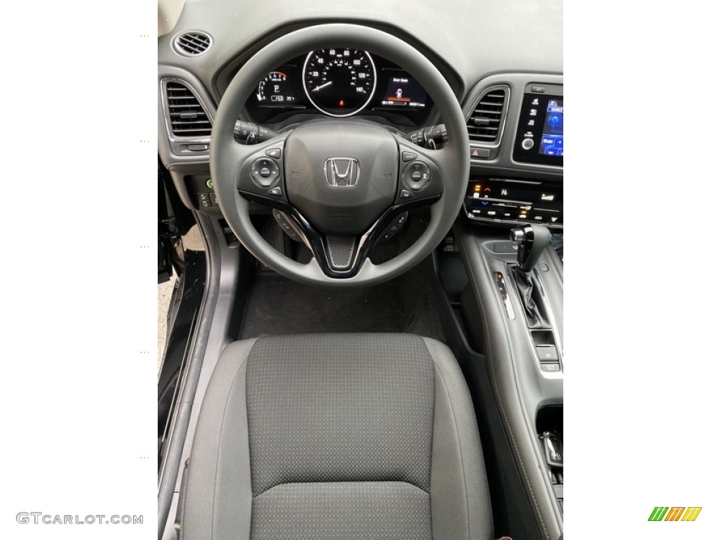 2020 Honda HR-V EX AWD Black Steering Wheel Photo #136288496