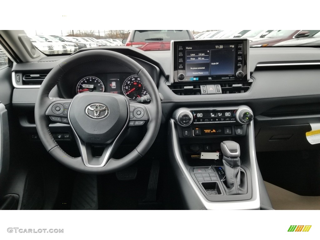2020 Toyota RAV4 XLE Premium AWD Black Dashboard Photo #136289402