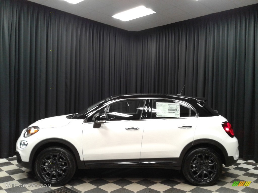 2019 500X Pop AWD - Bianco Gelato (White) / Black/Dark Saddle photo #1