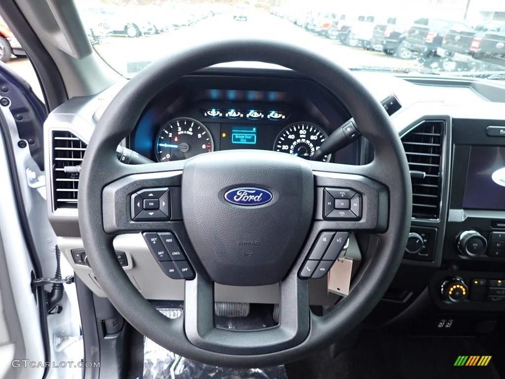 2019 Ford F150 XLT SuperCrew 4x4 Earth Gray Steering Wheel Photo #136290740