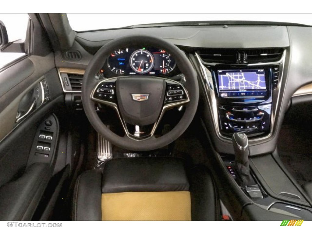 2016 Cadillac CTS CTS-V Sedan Jet Black/Saffron Dashboard Photo #136290968