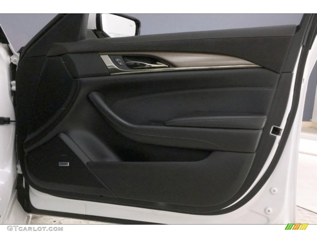 2016 Cadillac CTS CTS-V Sedan Jet Black/Saffron Door Panel Photo #136291331