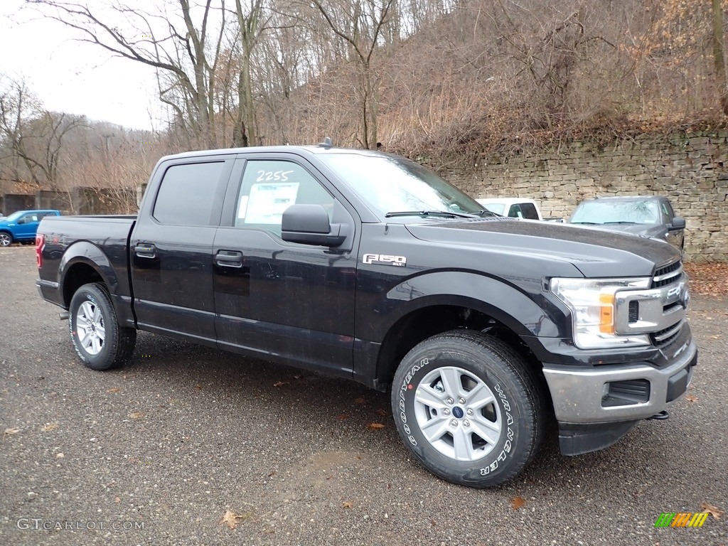 2020 F150 XLT SuperCrew 4x4 - Agate Black / Medium Earth Gray photo #8