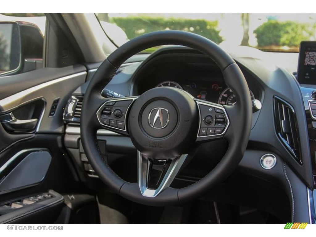 2019 Acura RDX Technology Ebony Steering Wheel Photo #136296101