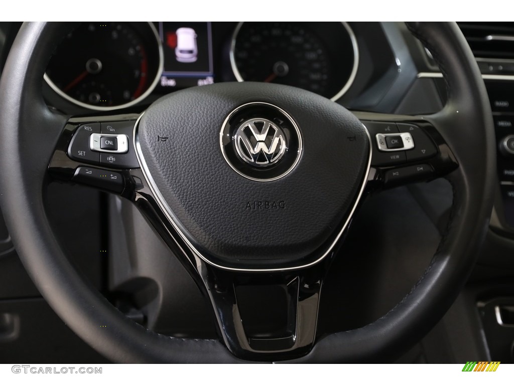 2019 Volkswagen Tiguan SE 4MOTION Titan Black Steering Wheel Photo #136297166