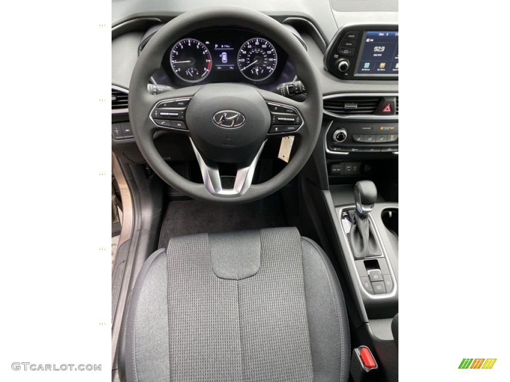 2020 Hyundai Santa Fe SE AWD Black Steering Wheel Photo #136297832