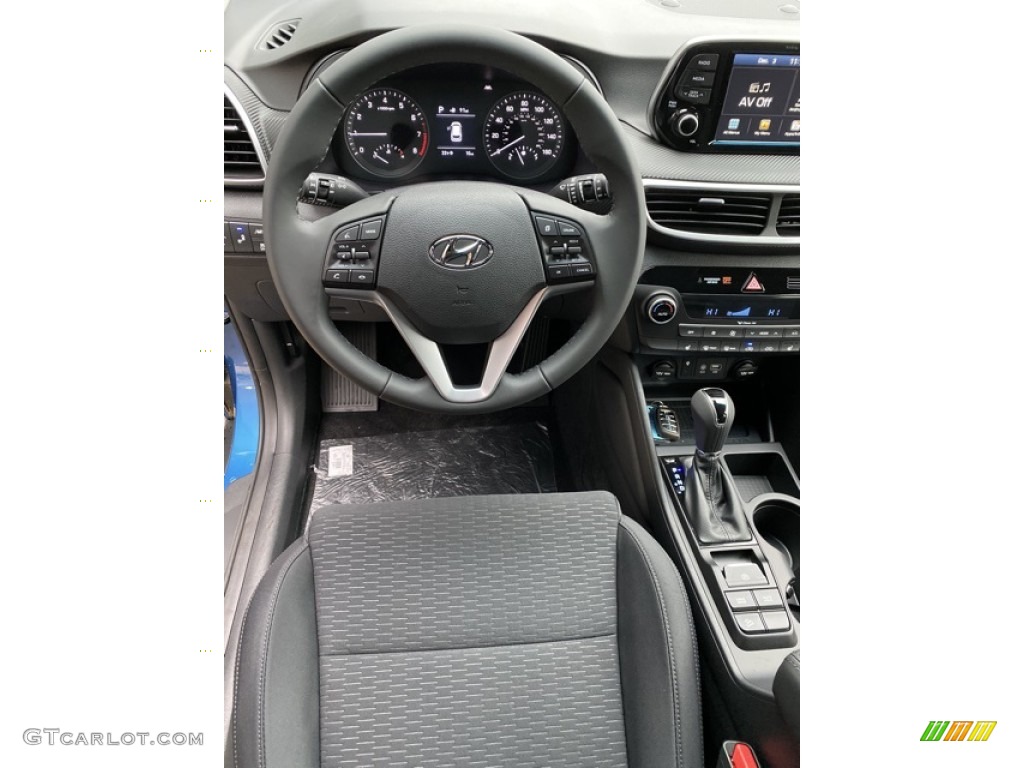 2020 Hyundai Tucson Sport AWD Black Steering Wheel Photo #136299455