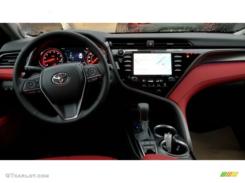 2020 Toyota Camry XSE Cockpit Red Dashboard Photo #136300082