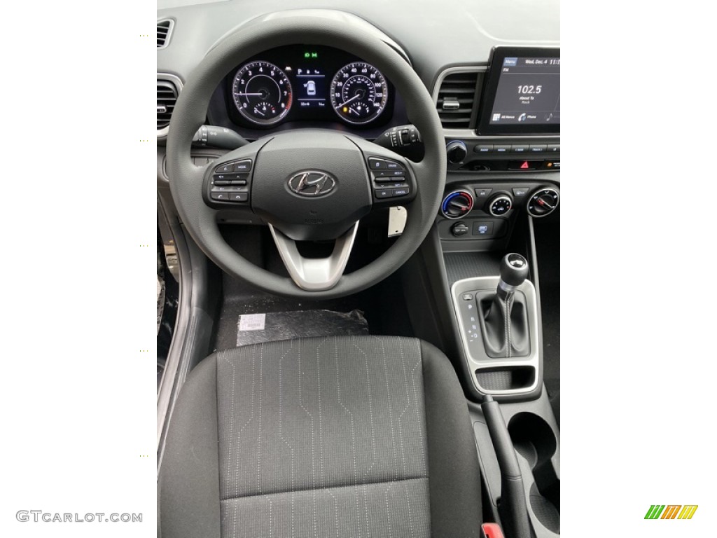 2020 Hyundai Venue SE Black Steering Wheel Photo #136305711