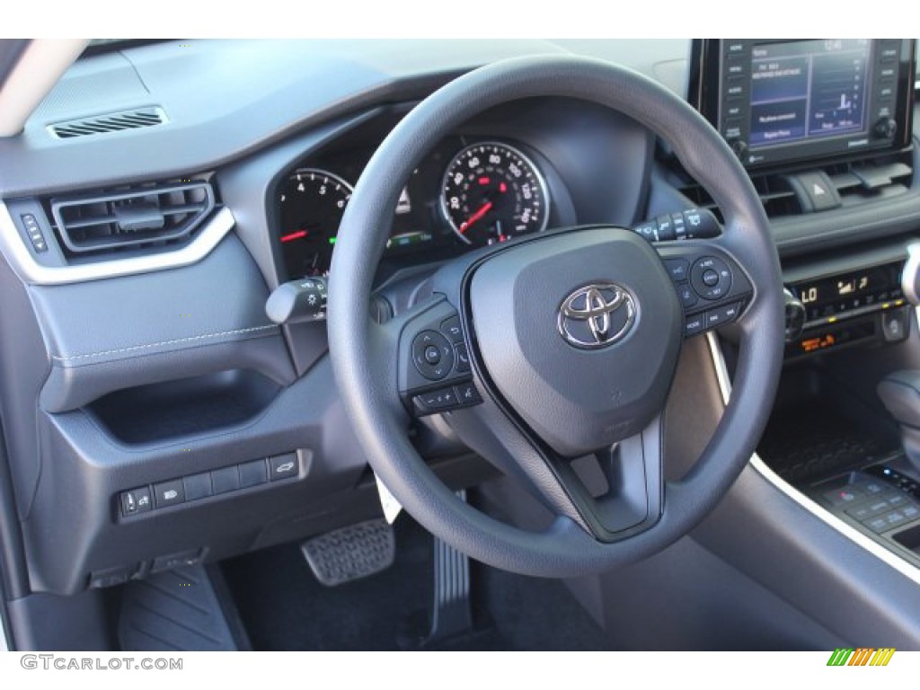 2020 Toyota RAV4 XLE AWD Black Steering Wheel Photo #136306104