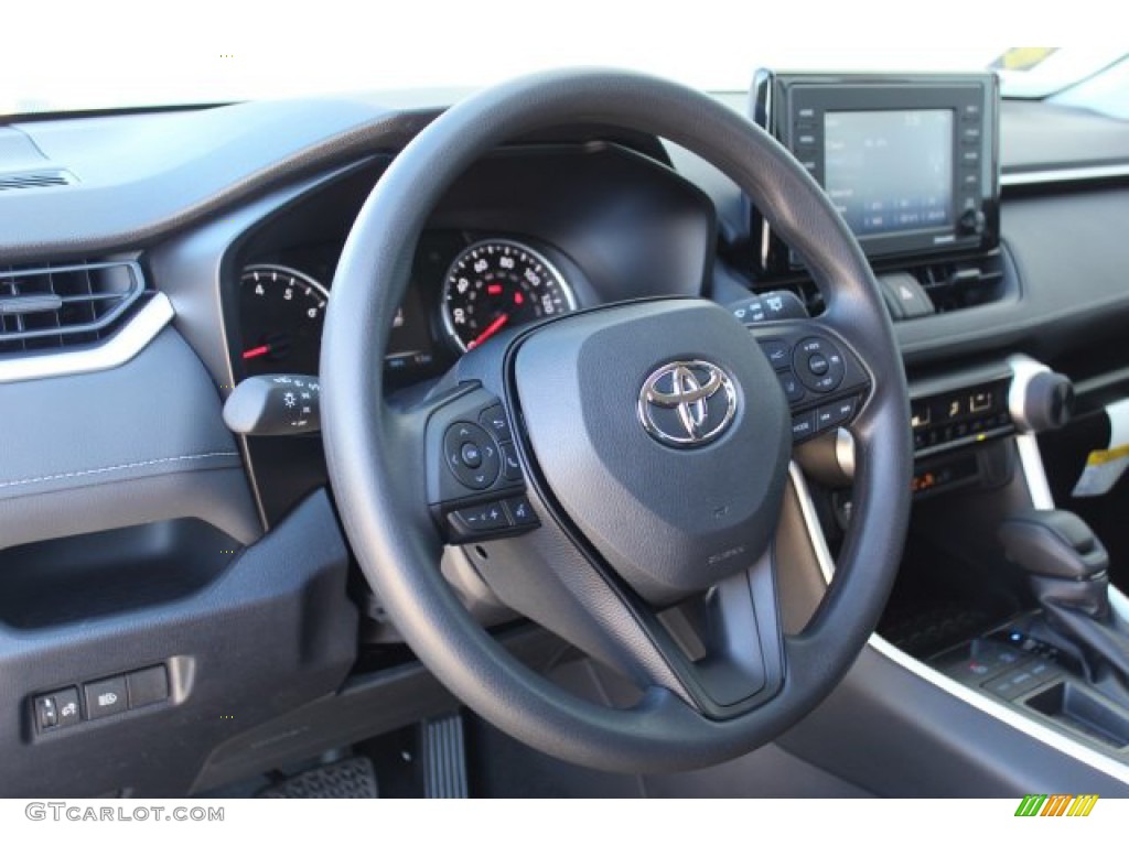 2020 Toyota RAV4 LE Black Steering Wheel Photo #136306566