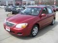 2008 Spicy Red Kia Spectra EX Sedan  photo #1