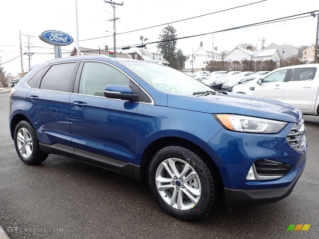 Atlas Blue Metallic 2020 Ford Edge SEL AWD Exterior Photo #136307562