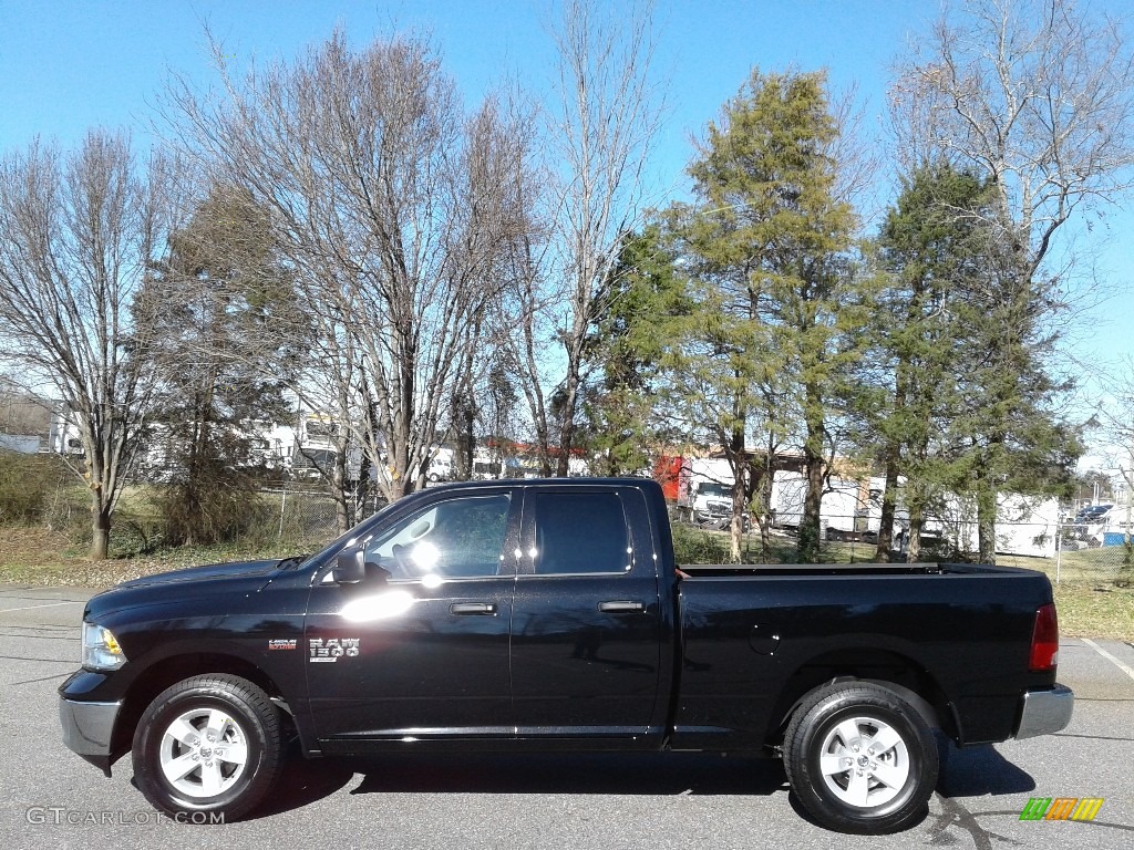 2019 1500 Classic Tradesman Quad Cab 4x4 - Diamond Black Crystal Pearl / Black/Diesel Gray photo #1
