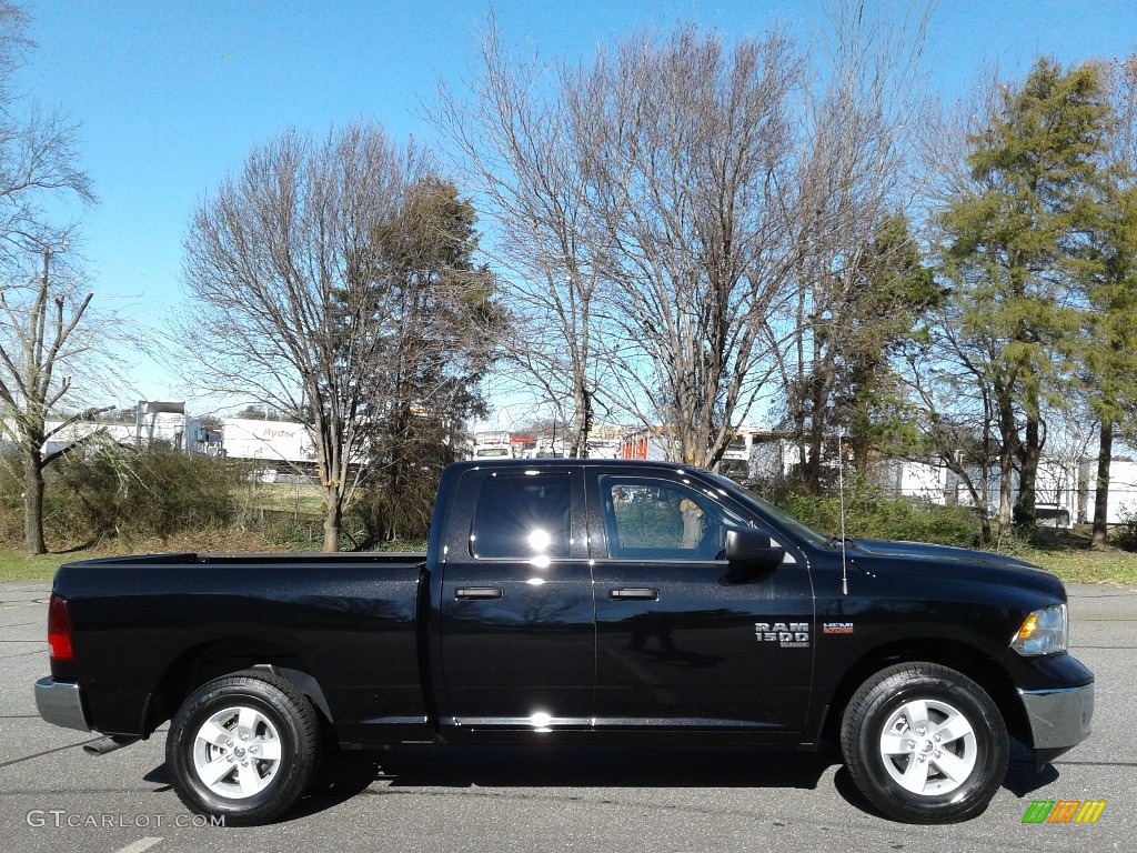 2019 1500 Classic Tradesman Quad Cab 4x4 - Diamond Black Crystal Pearl / Black/Diesel Gray photo #5