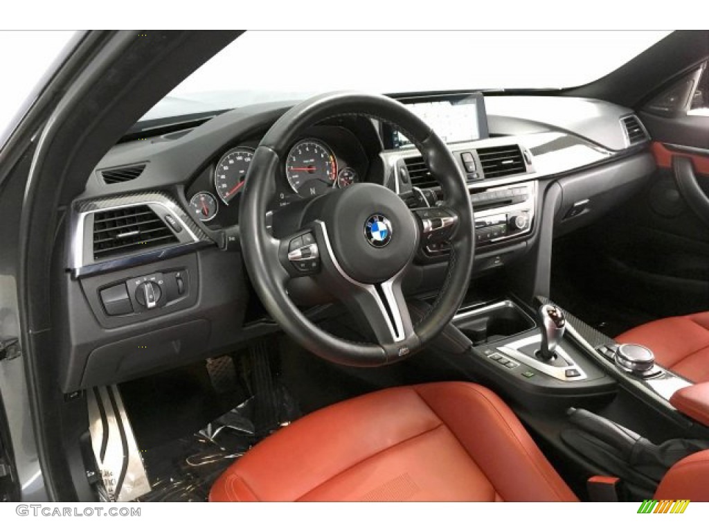 2017 M4 Coupe - Mineral Grey Metallic / Sakhir Orange/Black photo #17