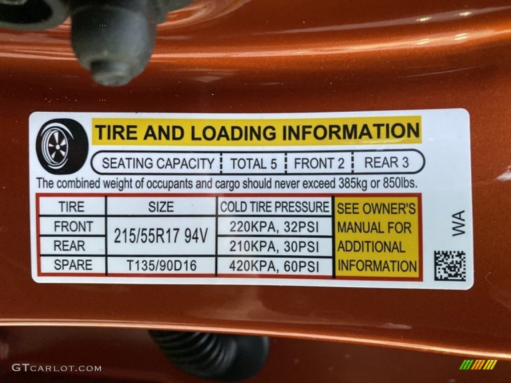 2020 Honda HR-V EX AWD Info Tag Photo #136312563