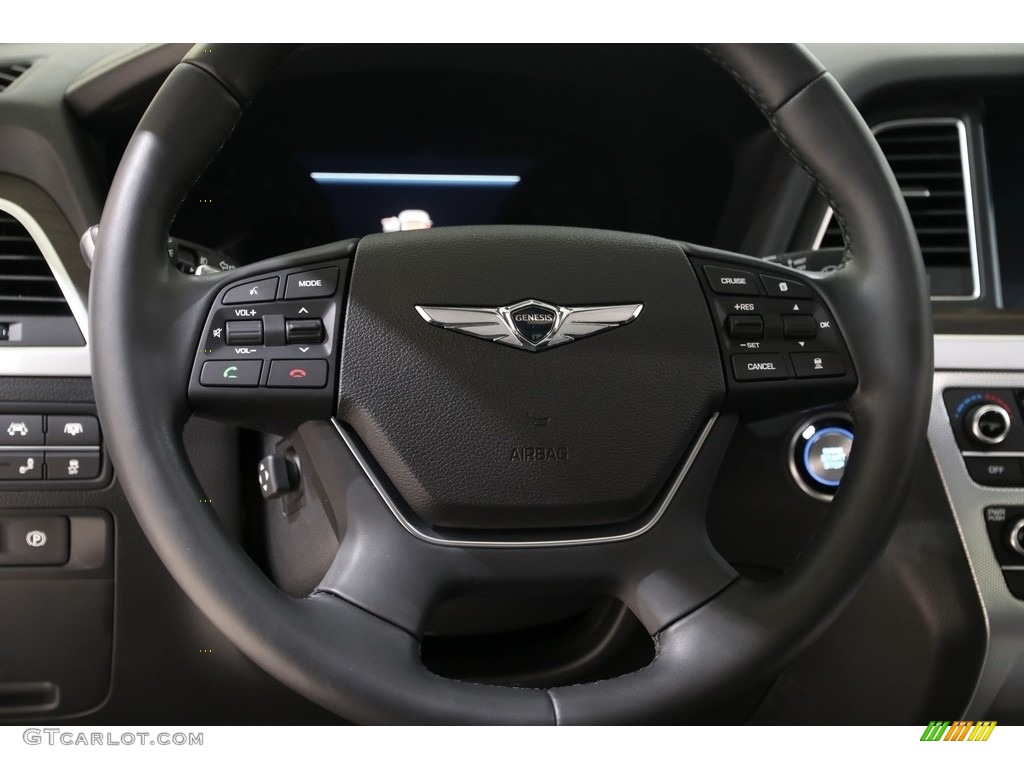 2019 Hyundai Genesis G80 AWD Black Steering Wheel Photo #136319778