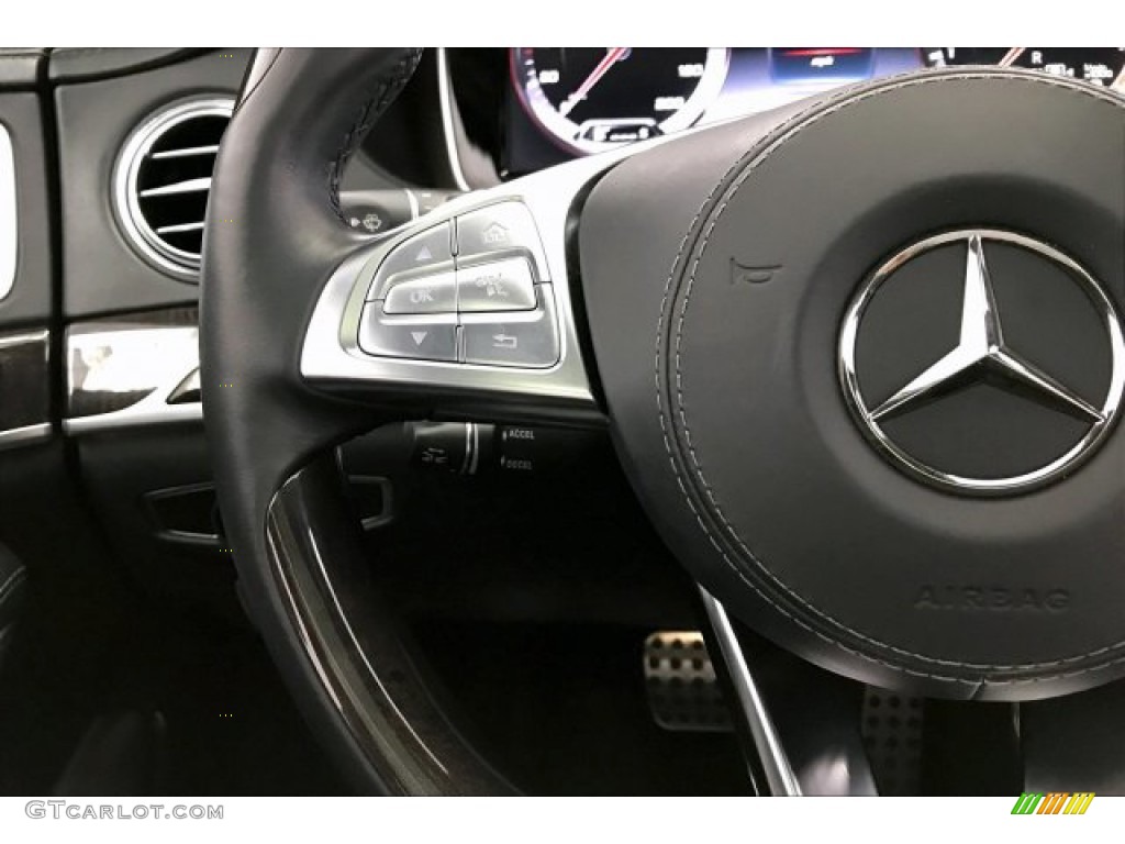 2016 Mercedes-Benz S 63 AMG 4Matic Sedan Black Steering Wheel Photo #136325099