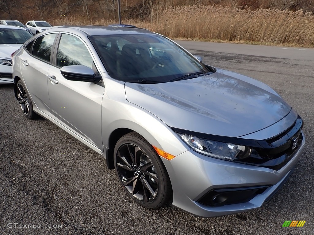 Lunar Silver Metallic 2020 Honda Civic Sport Sedan Exterior Photo #136325795