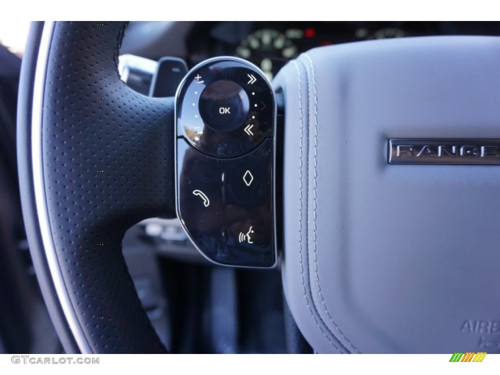 2020 Land Rover Range Rover Evoque HSE R-Dynamic Cloud/Ebony Steering Wheel Photo #136326386