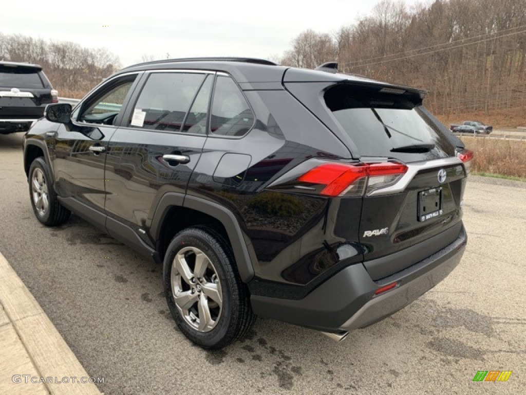 2020 RAV4 Limited AWD Hybrid - Midnight Black Metallic / Light Gray photo #2