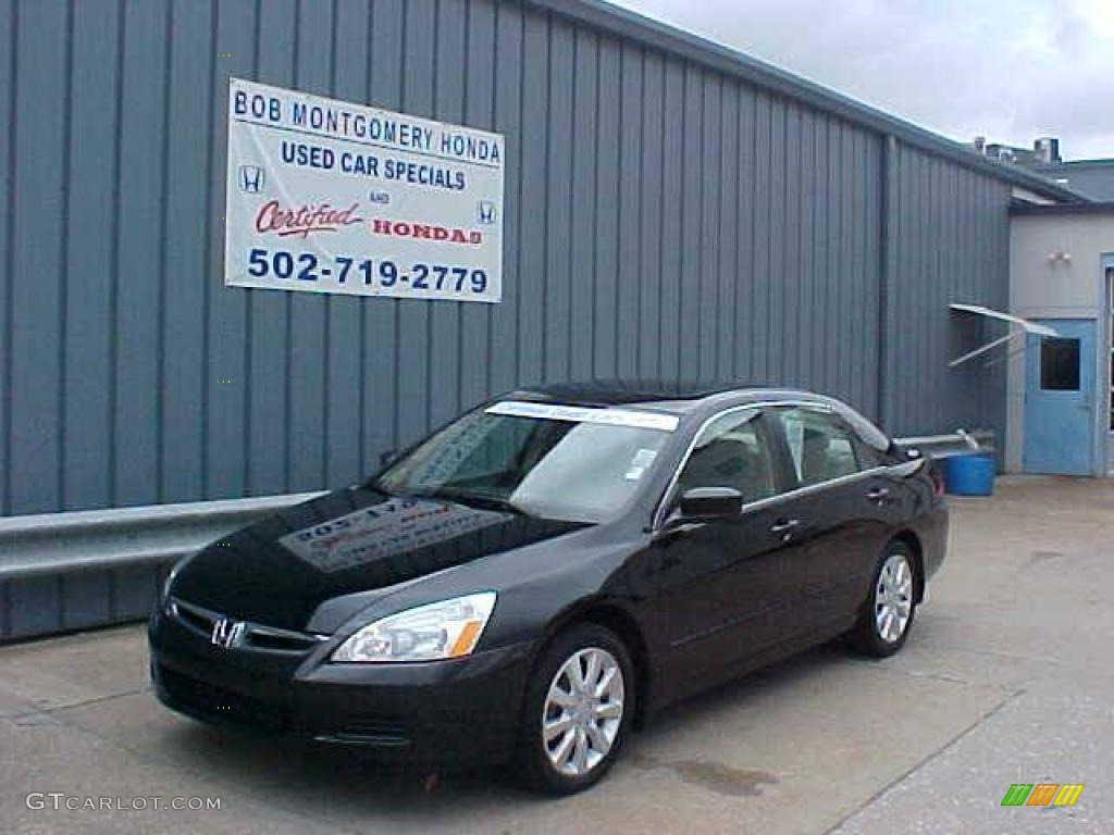 2006 Accord EX-L V6 Sedan - Nighthawk Black Pearl / Ivory photo #2