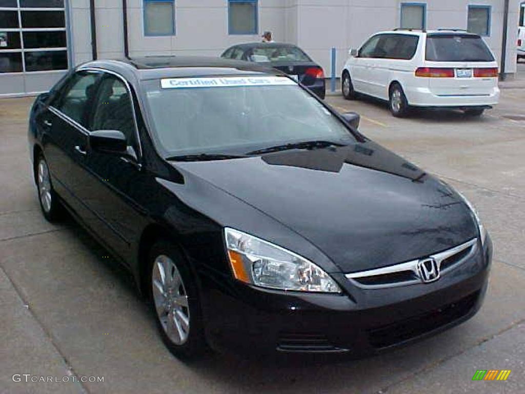 2006 Accord EX-L V6 Sedan - Nighthawk Black Pearl / Ivory photo #4