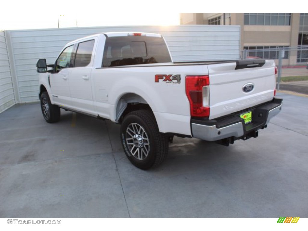 2019 F250 Super Duty Lariat Crew Cab 4x4 - White Platinum / Camel photo #6