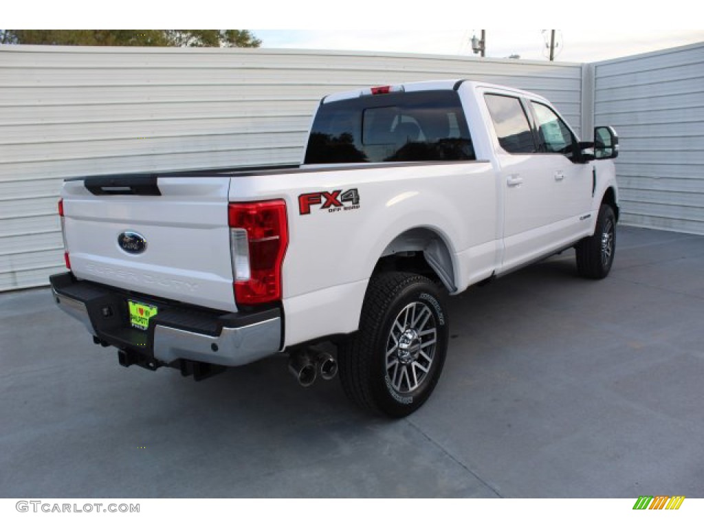 2019 F250 Super Duty Lariat Crew Cab 4x4 - White Platinum / Camel photo #8