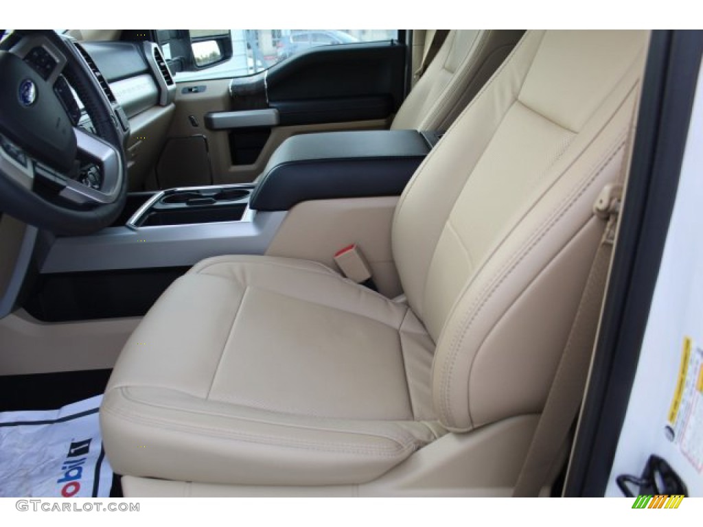 2019 F250 Super Duty Lariat Crew Cab 4x4 - White Platinum / Camel photo #10