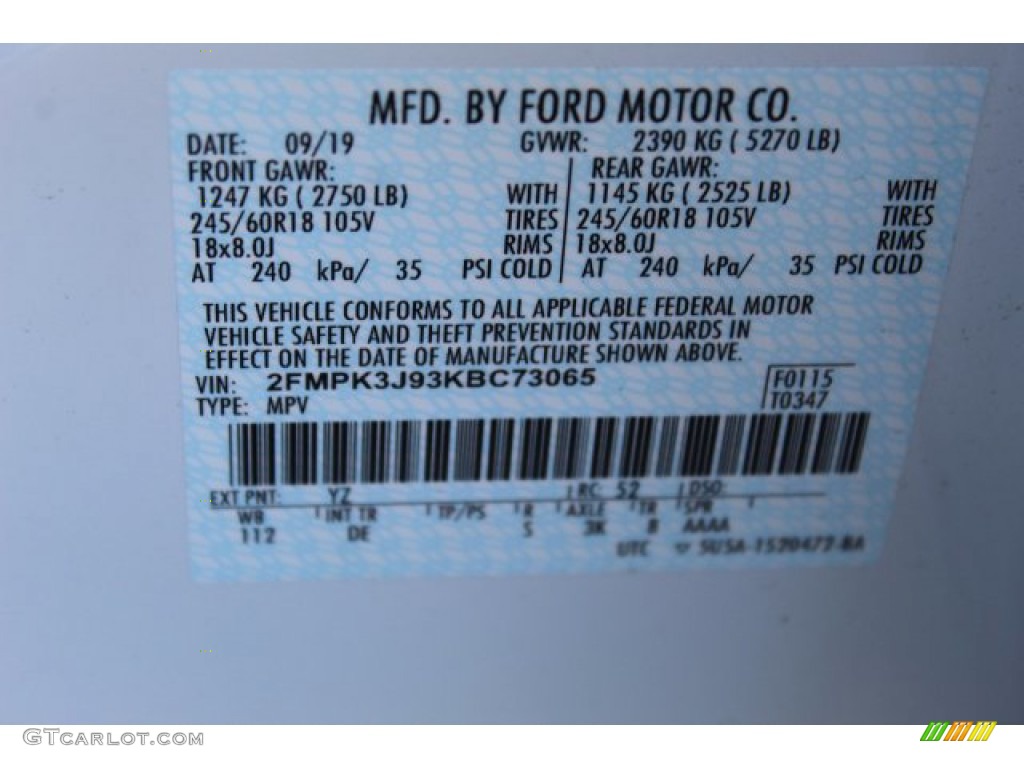 2019 Edge SEL - Oxford White / Ebony photo #23