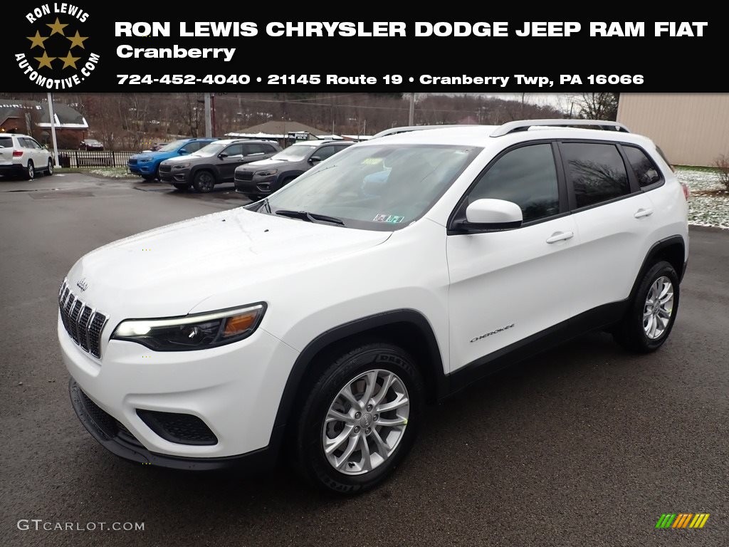 2020 Cherokee Latitude - Bright White / Black photo #1