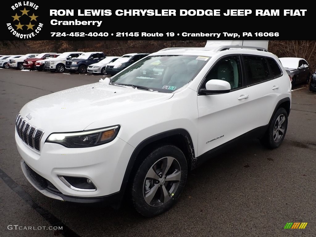 2020 Cherokee Limited 4x4 - Bright White / Ski Gray/Black photo #1