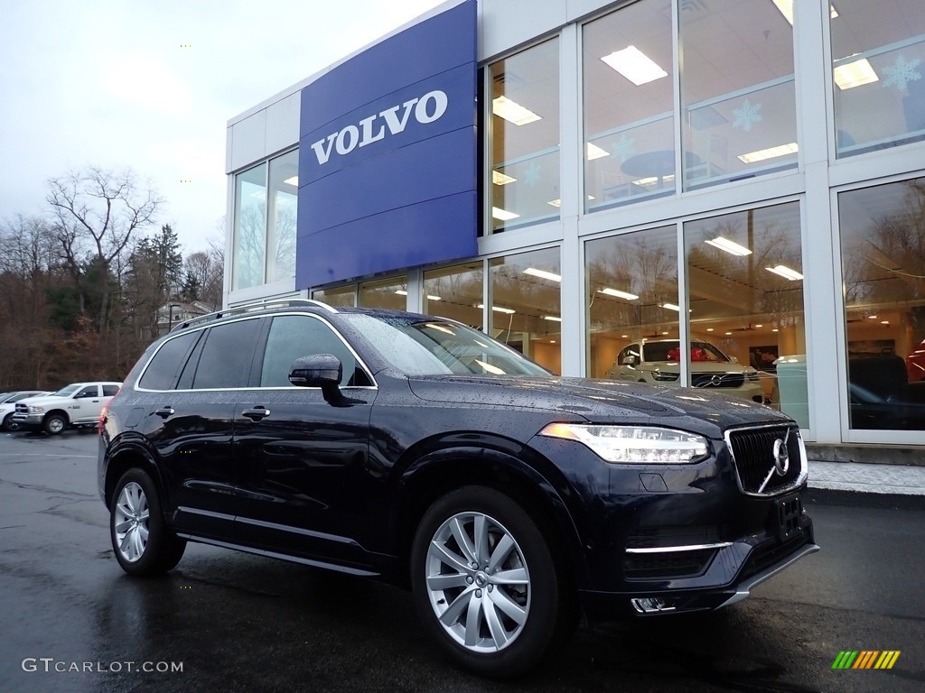 2019 XC90 T6 AWD Momentum - Denim Blue Metallic / Maroon photo #1
