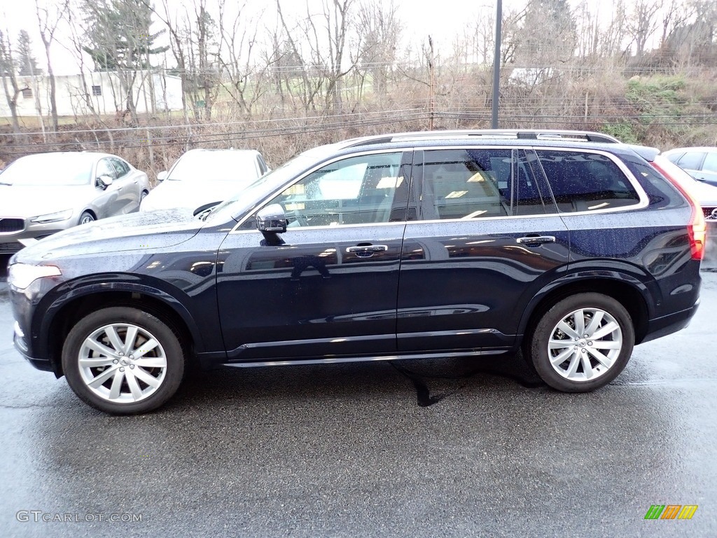 2019 XC90 T6 AWD Momentum - Denim Blue Metallic / Maroon photo #7
