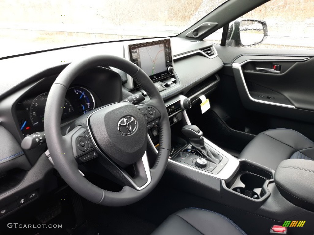 Black Interior 2020 Toyota RAV4 XSE AWD Hybrid Photo #136342292