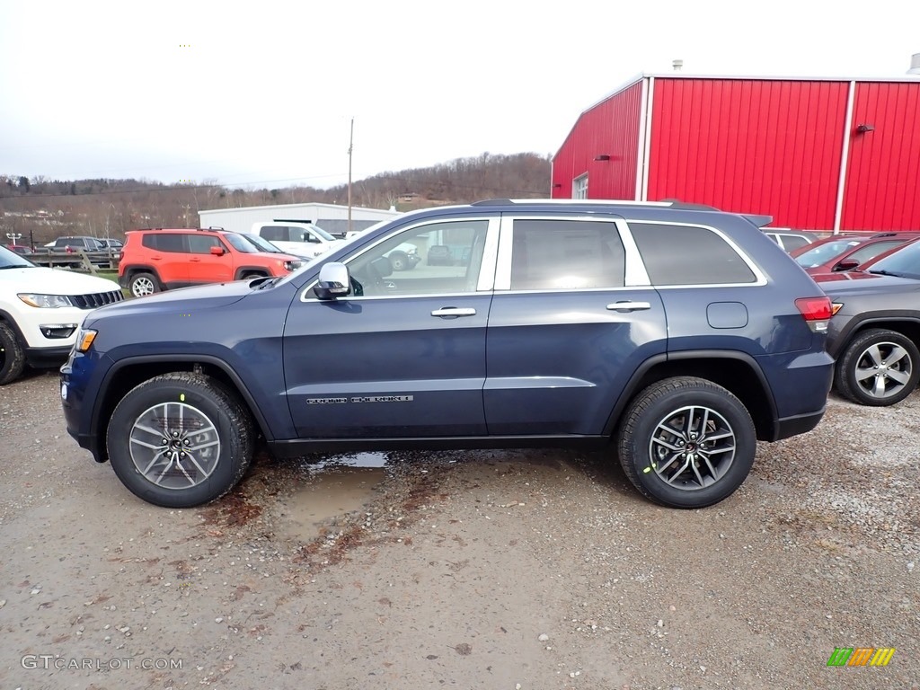 2020 Grand Cherokee Limited 4x4 - Slate Blue Pearl / Light Frost Beige/Black photo #2