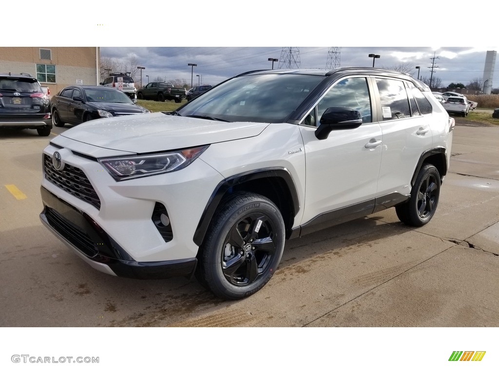 Blizzard White Pearl 2020 Toyota RAV4 XSE AWD Hybrid Exterior Photo #136345814