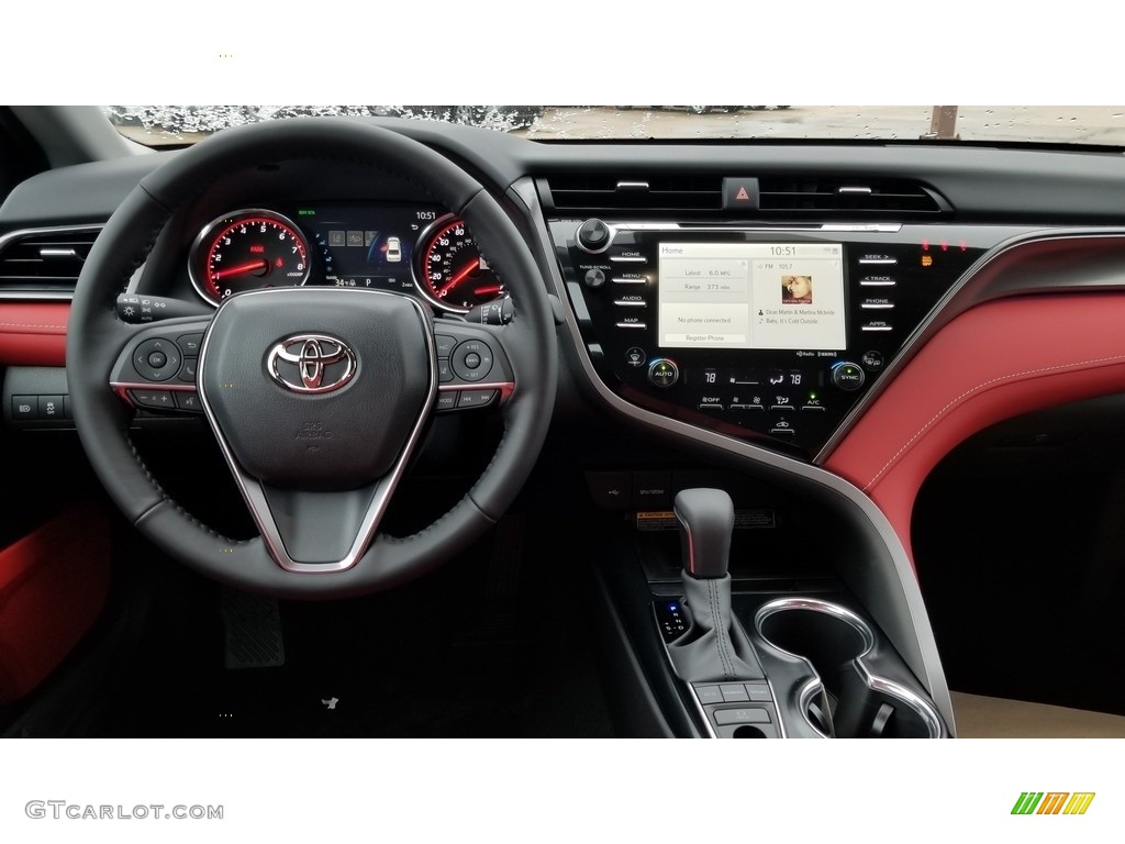 2020 Toyota Camry XSE Cockpit Red Dashboard Photo #136346048