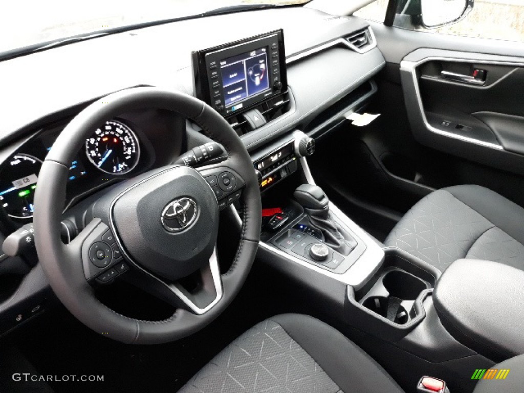 Black Interior 2020 Toyota RAV4 XLE AWD Hybrid Photo #136349840