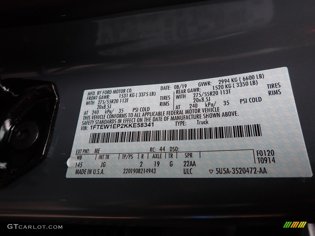 2019 F150 STX SuperCrew 4x4 - Abyss Gray / Black photo #10
