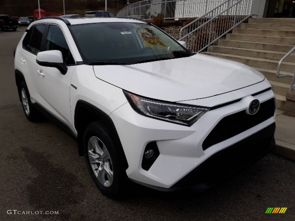 Super White 2020 Toyota RAV4 XLE AWD Hybrid Exterior Photo #136350461