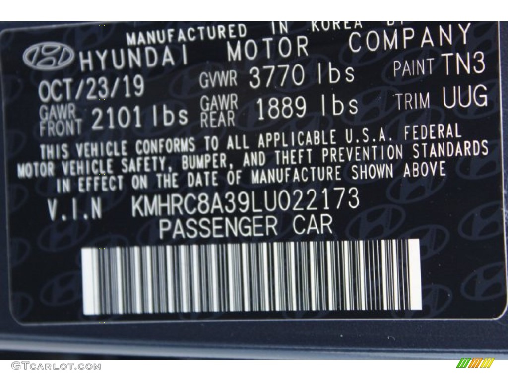 2020 Hyundai Venue Denim Color Code Photos