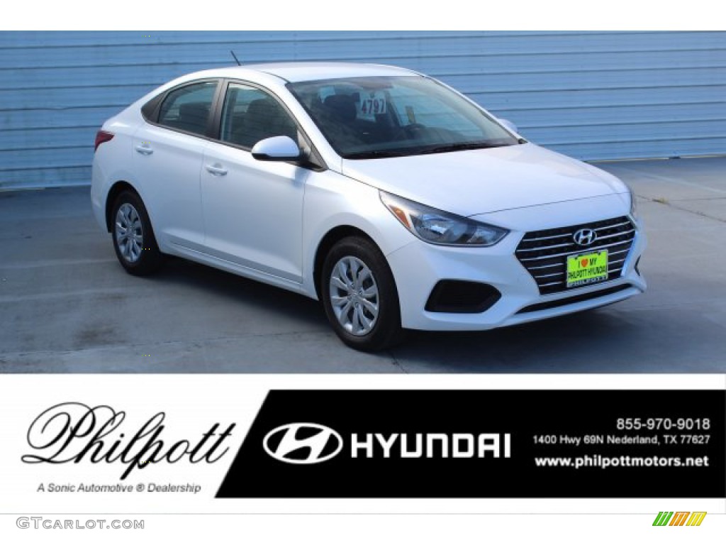 Frost White Pearl Hyundai Accent