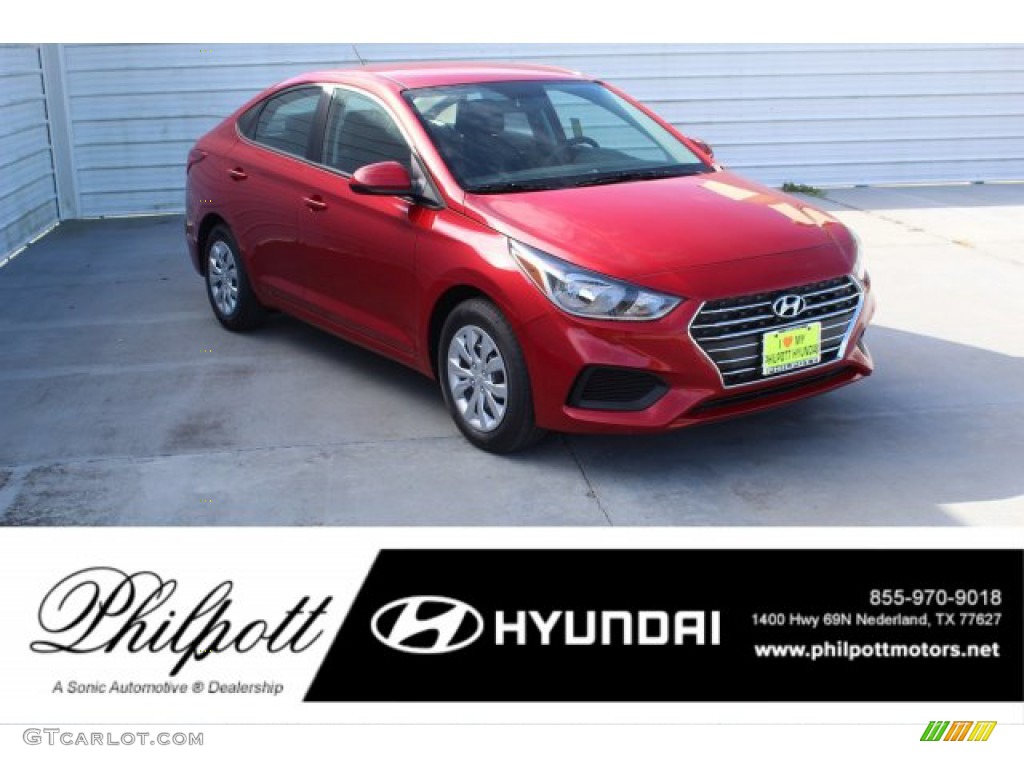 Pomegranate Red Hyundai Accent