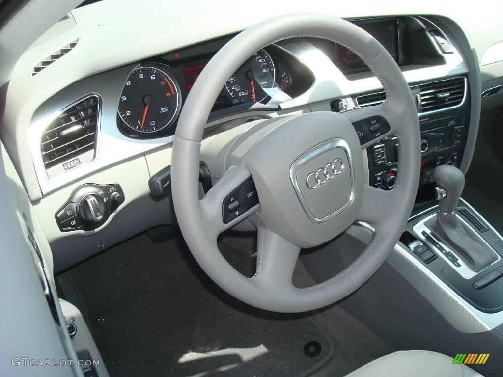 2009 Audi A4 2.0T Premium quattro Sedan Light Grey Dashboard Photo #13635854