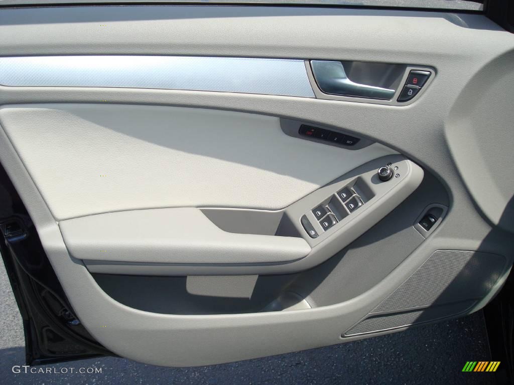 2009 Audi A4 2.0T Premium quattro Sedan Light Grey Door Panel Photo #13635899
